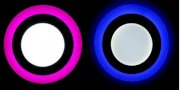 Đèn âm trần 3 chế độ 6+3W xanh dương/ hồng BanaLighting