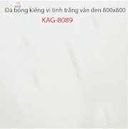 Đá bóng kiếng toàn phần vi tinh trắng vân đen 800x800 Kiến An Gia KAG-8089