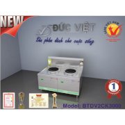 Bếp từ công nghiệp Đức Việt hai chảo kính BTDV2CK3000