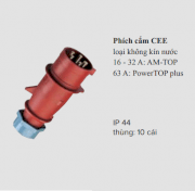 Phích cắm công nghiệp Mennekes CEE loại không kín nước 3P-63A-4 chân-400V-3252