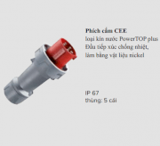 Phích cắm công nghiệp Mennekes CEE kín nước, chịu nhiệt đầu tiếp xúc 3P-63A-5 chân-400V-3325