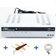 Đầu thu DVB T2 SDTV 17-HD (trắng) + tặng cáp HDMI + Anten BAS-T2 có khếch đại + 10m dây cáp đồng trục đúc sẵn đầu jack