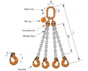 Sling xích cẩu hàng 4 chân Kawasaki