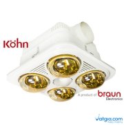 Đèn sưởi nhà tắm âm trần Braun Kohn BU04G (Công tắc)