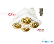 Đèn sưởi nhà tắm âm trần Braun Kohn BU04GR (1100W)