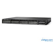 Switch Cisco WS-C3650-48TQ-S 48 10/100/1000 Ethernet and 4x10G Uplink ports, with 250WAC power supply, 1 RU, IP Base