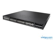 Switch Cisco WS-C3650-48PD-E 48 10/100/1000 Ethernet PoE+ and 2x10G Uplink ports, with 640WAC power supply, 1 RU, IP Services