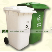 Thùng đựng chất thải nhựa HDPE Hà Thành Eco 74x59x108 cm(240 lít)