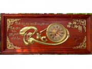 Đồng hồ tranh gỗ treo tường chữ Phúc Văn Sáu ĐH-25