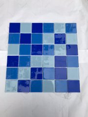Gạch thủy tinh Mosaic Xanh nước biển - KT: 48x48x4mm