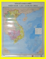 Bản đồ hành chính Việt Nam - Lào - Campuchia - Khổ A0 -  Tờ rời
