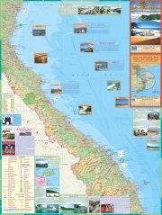 Bản đồ Văn Hóa Du lịch vùng ven Biển Miền trung Việt Nam - khổ A1 - Tờ rời