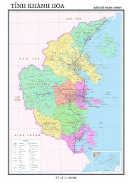 Bản đồ hành chính tỉnh Khánh Hòa - Khổ A0