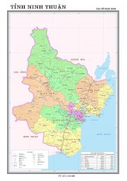 Bản đồ hành chính tỉnh Ninh Thuận - Khổ A0