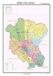 Bản đồ hành chính tỉnh Tây Ninh - Khổ A0