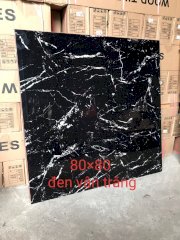 Gạch lát nền trang trí đen vân trắng   80x80 TS24