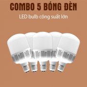 Combo 5 bóng đèn led  bulb công suất lớn Điện Quang ĐQ LEDBU10 40765AW (40W daylight, chống ẩm)