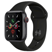Apple Watch 40mm Series 5 (LTE) 32GB ROM - Silicone (Black)