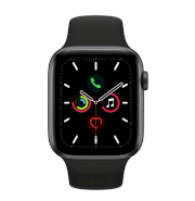 Apple Watch 44mm Series 5 (LTE) 32GB ROM - Silicone (Black)