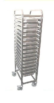 Xe đẩy khay cơm inox Hải Minh T021