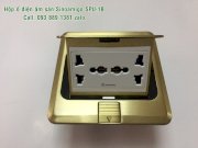 Ổ cắm điện âm sàn Sinoamigo SPU-1B màu đồng (gồm 2 ổ điện đa năng)