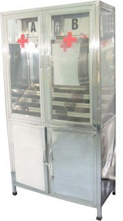 Tủ kính inox trưng bày Hải Minh hz01