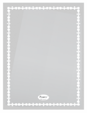 Gương nhà tắm viền in hoa văn Pioneer hình chữ nhật 50x70cm - PE109B