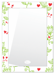 Gương nhà tắm khung hoa văn sơn màu Pioneer 45x60cm - PE115A