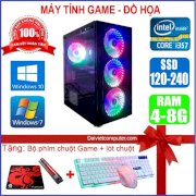 Case máy tính Game Led CPU Core i5 3220  Ram 8GB/ SSD 120GB Chơi PUBG,LOL, CF đột kích, Fifa3, Đế chế - Quà Tặng Khủng