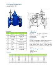 Van giảm áp nước mặt bích JS