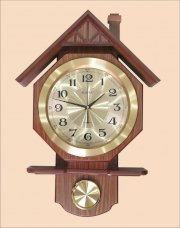 Đồng hồ quả lăc gỗ treo tường KN-65v học trò