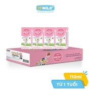 [Thùng 48 Hộp 110ml] Sữa Tiệt Trùng VPMilk Grow+ Vị Dâu