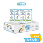 [Thùng 48 Hộp 180ml] Sữa Tiệt Trùng VPMilk Grow+ Ít Đường Cho Bé Từ 1 Tuổi