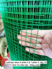 Lưới  hàn bọc nhựa ô vuông 24mm