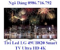 Chuyên Phân Phối Tivi Lg 3D, 49 Inch, 49Ub820 Smart Tv Hd, 4K Giá Tốt Chính Hãng