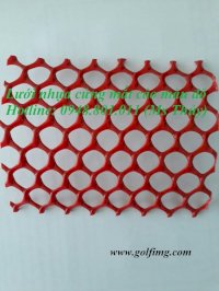 Lưới Nhựa Màu Đỏ Trang Trí Gắn Led Lên Hình Cực Đẹp, Lưới Nhựa Uốn Dẻo, Lưới Trang Trí, Lưới 1Cm