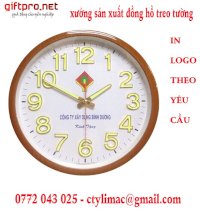 In Logo Lên Đồng Hồ Treo Tường,  Đặt Đồng Hồ Treo Tường Theo Yêu Cầu