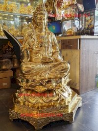 Nơi Bán Tượng Phật Bà Quan Thế Âm Bằng Đồng Cao 108Cm Ngồi Đài Sen