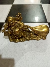 Tượng Phật Di Lặc Ngang 15Cm - Đồ Đồng Ngọc Tùng