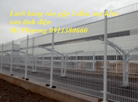 Lưới Hàng Rào Gập 2 Đầu D5 Ô 50X150, Mạ Kẽm Sơn Tĩnh Điện 