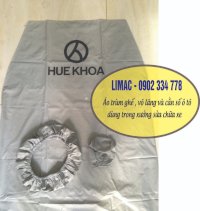 Áo Trùm Ghế, Vô Lăng Và Cần Số Ô Tô Dùng Trong Xưởng Sửa Chữa Xe In Logo Gara Huekhoa