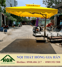 Dù Vuông Lệch Tâm Cho Quán Cafe