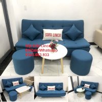 Bộ Bàn Ghế Sofa Bed Sofa Giường (Băng) Xanh Dương Da Trời Mini Nhỏ Gọn Rẻ Đẹp Nội Thất Linco Quận 6 Sài Gòn Hồ Chí Minh