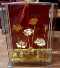 Mẫu Hoa Sen Mạ Vàng 6 Nhánh - Đồ Đồng Ngọc Tùng