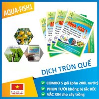 Chế Phẩm Sinh Học Dịch Trùn Quế Aqua Fish1 Combo 5 Gói 80G - Phân Bón Vi Sinh Hữu Cơ Dùng Phun Tưới Cho Cây