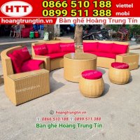 Sofa Nhựa Giả Mây Ngoài Trời Giá Xưởng Rẻ Chất Lượng Hoàng Trung Tín