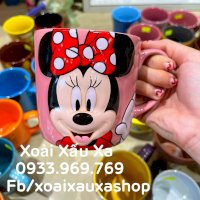 [Xoài Xấu Xa Shop] Ly Sứ 3D Chuột Minnie Mouse Disney Hàng Store Disney