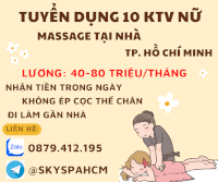 Cần Tuyển 9 Ktv Nữ Massage Tại Nhà Tp.hồ Chí Minh