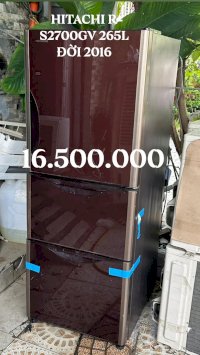 Hàng Hiếm :Tủ Lạnh Hitachi R-S2700Gv 265L Đời 2016 Có Hút Chân Không