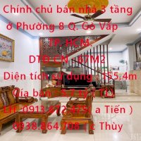 Chính Chủ Bán Nhà 3 Tầng Ở Phường 8 Quận Gò Vấp, Tp Hcm